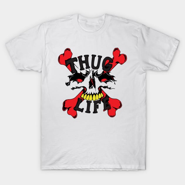 Thug Life Skull T-Shirt by salesgod